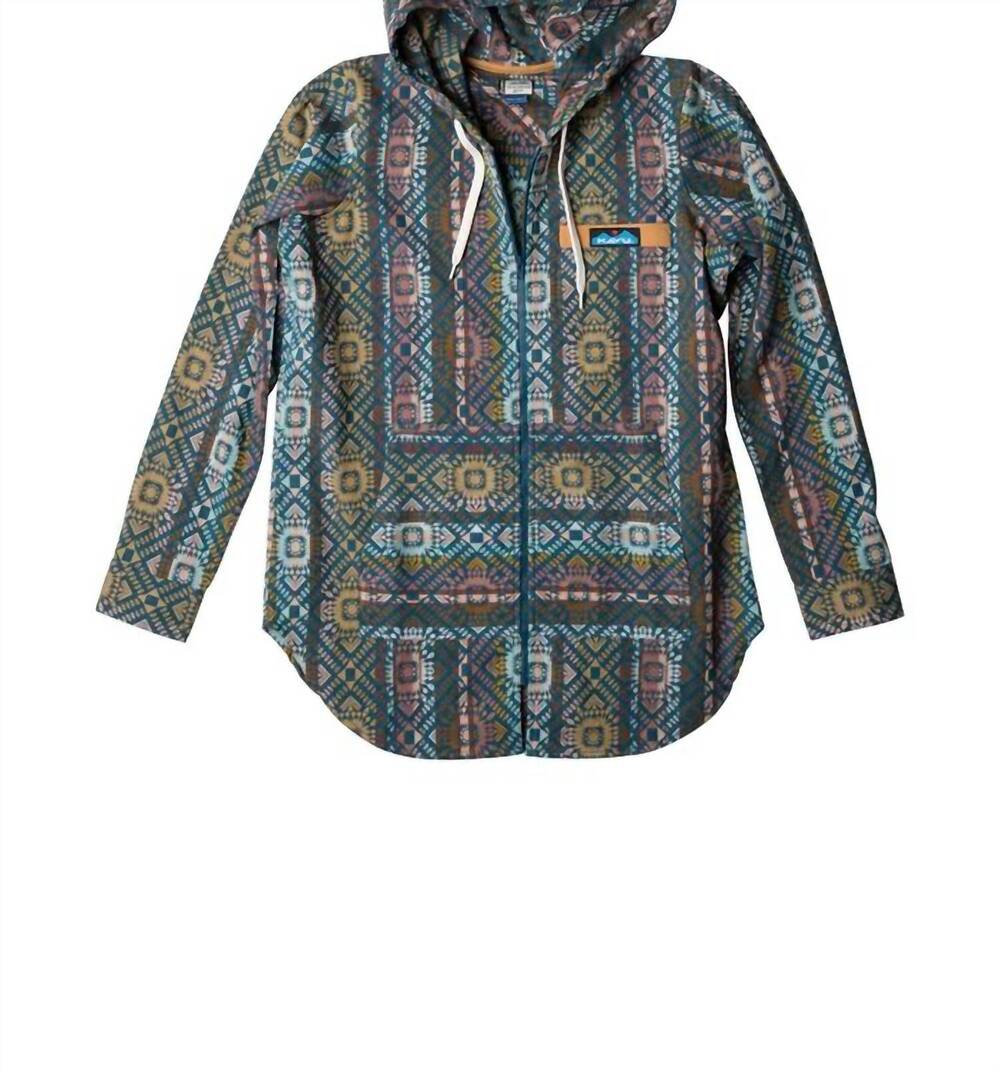 NEW KAVU women's saratoga shirt jacket in ocean haze